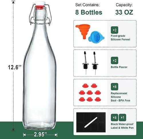 Análisis Detallado ⁣del Paquete ‍de 8 botellas de Vidrio para Fermentación